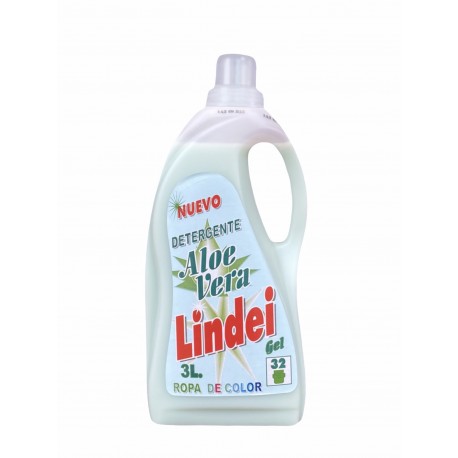 08 Caja LINDEI Detergente Ropa Gel Aloe Vera (4 x 3L)